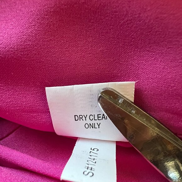 Kay Unger Size 8 Pink Satin Cap Sleeve Pleated Cocktail Sheath Dress - Picture 7 of 16